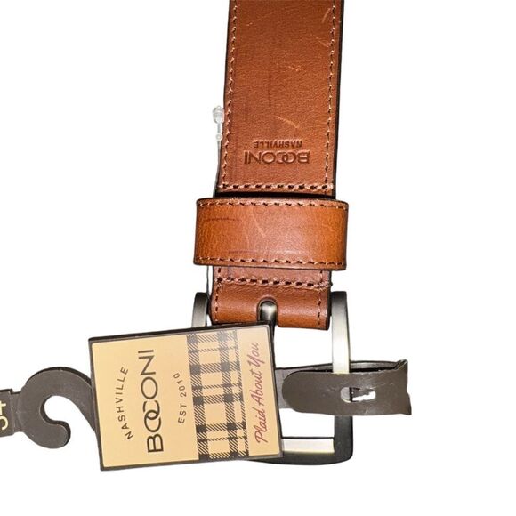 Biconi NWT Genuine Leather Belt in Cognac Size 34 - Picture 3 of 7